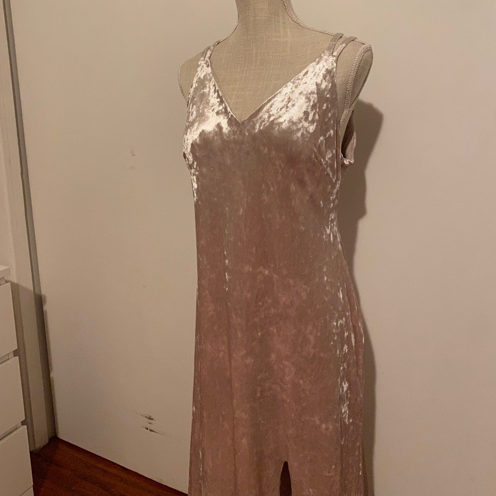Velvet Slit Dress